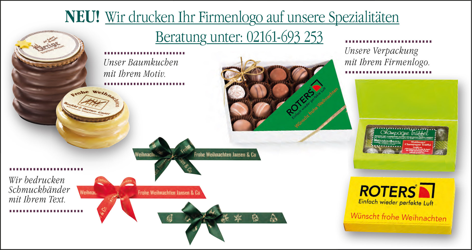 Ihr Firmenlogo auf Heinemann Weihnachtsartikeln