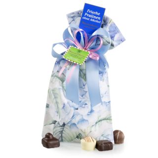 3526 Stoffäckchen Blau Pralinen Ohne Alkohol