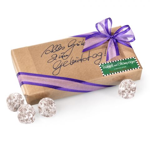 Truffles with Champagne-in a Birthday box