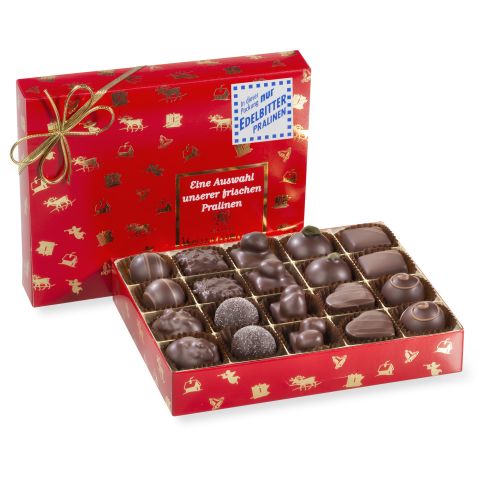 Heinemann Edelbitter-Pralinen 240g in weihnachtlicher Schachtel