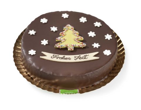 Sachertorte POST mit Weihnachtsmotiv