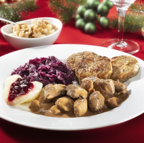 Weihnachtsmenü Hirschragout